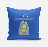 Thumbnail for Zvartnots International Airport (EVN) design on blue pillow