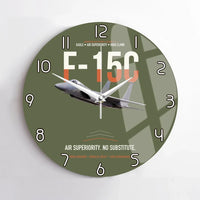 Thumbnail for F-15C Eagle Air Superiority No Substitute design on green army no frame wall clock