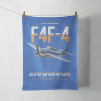 Thumbnail for F4F-4 Wildcat design on blue towel