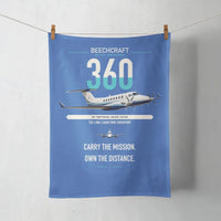 Thumbnail for Beechcraft King Air 360 design on blue towel