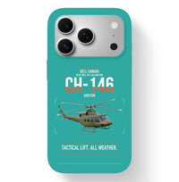 Thumbnail for Bell Canada CH-146 Griffon design on turquoise magsafe iphone case, for iPhone 17 Pro