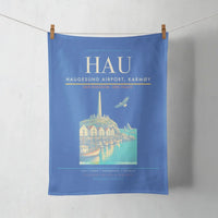 Thumbnail for Haugesund Airport, Karmøy (HAU) design on blue towel