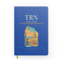 Thumbnail for Turin Airport (TRN) design on blue notebook