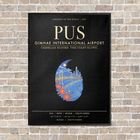 Thumbnail for Gimhae International Airport Busan PUS - Canvas Framed - Black