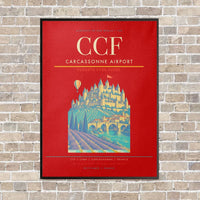 Thumbnail for Carcassonne Airport CCF - Canvas Framed - Red