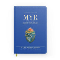 Thumbnail for Myrtle Beach International Airport (MYR) design on blue notebook