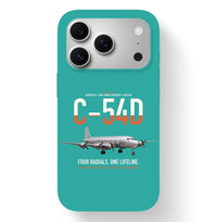 Thumbnail for C-54D Skymaster design on turquoise magsafe iphone case, for iPhone 17 Pro
