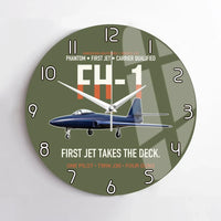 Thumbnail for FH-1 Phantom First Jet Takes the Deck design on green army no frame wall clock