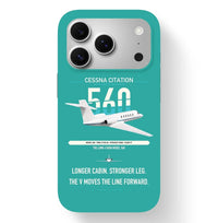 Thumbnail for Cessna Citation 560 - Citation V design on turquoise magsafe iphone case, for iPhone 17 Pro