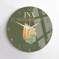 Thumbnail for Naxos Island National Airport (JNX) design on green army no frame wall clock