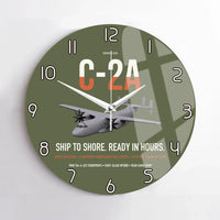 Thumbnail for C-2A Greyhound design on green army no frame wall clock
