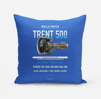 Thumbnail for TRENT 500 design on blue pillow