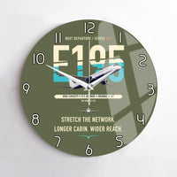 Thumbnail for Embraer E195 design on green army no frame wall clock