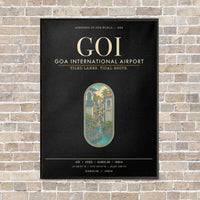 Thumbnail for Goa International Airport Dabolim GOI - Canvas Framed - Black