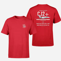 Thumbnail for Cessna Citation CJ2+ design on red double-side t-shirt, double-side print