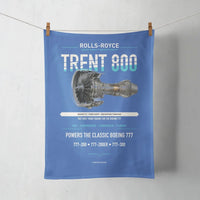 Thumbnail for TRENT 800 design on blue towel