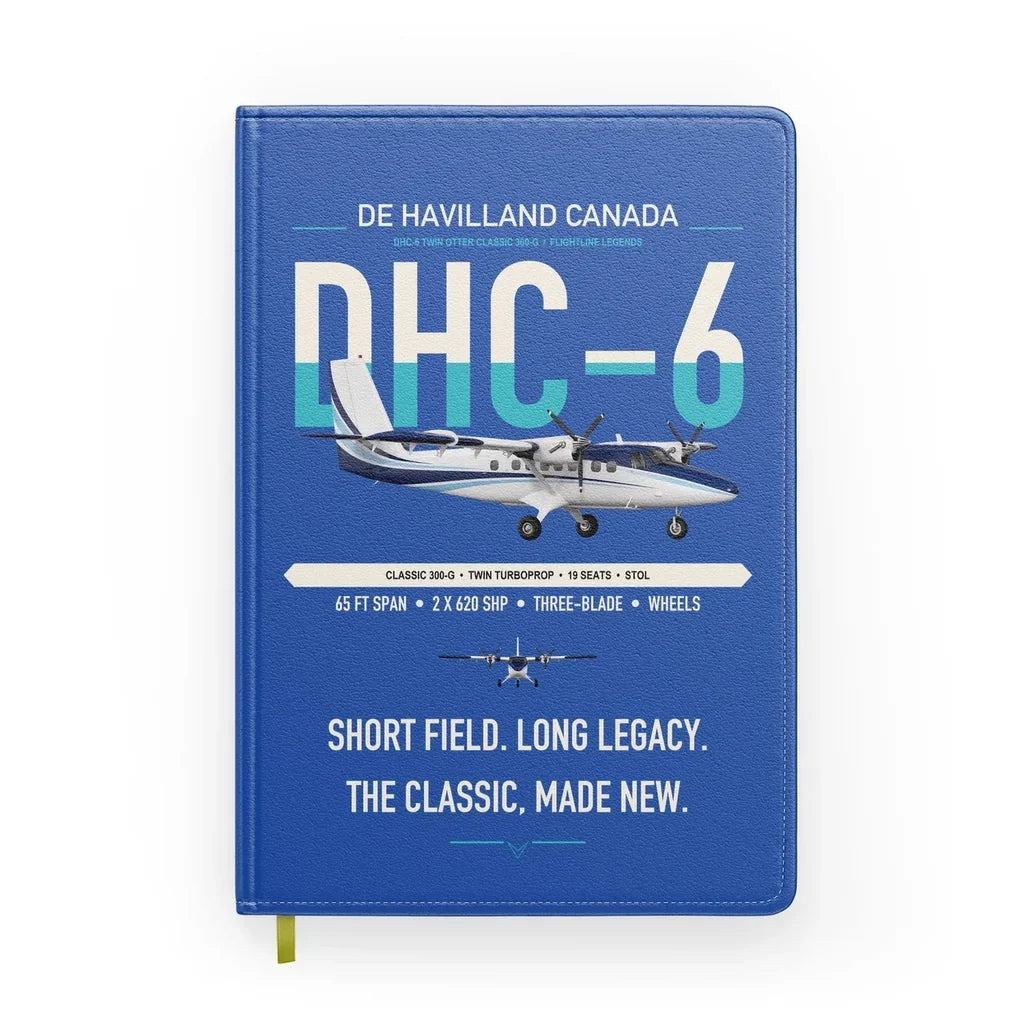 DHC-6 Twin Otter Classic 300-G design on blue notebook