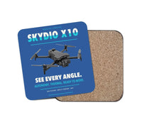 Thumbnail for Skydio X10 design on blue 1 piece coaster