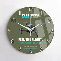 Thumbnail for DJI FPV design on green army no frame wall clock