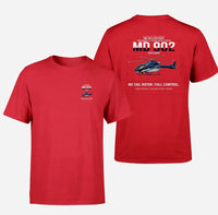 Thumbnail for MD Helicopters MD 902 Explorer design on red t-shirt, double-side print