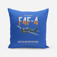 Thumbnail for F4F-4 Wildcat design on blue pillow
