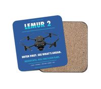 Thumbnail for BRINC LEMUR 2 design on blue 1 piece coaster