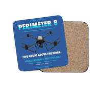 Thumbnail for Skyfront Perimeter 8 design on blue 1 piece coaster