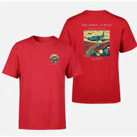 Thumbnail for VINTAGE G4031 - The Aerial Survey - Double-Side T-Shirt design on red double side t shirt