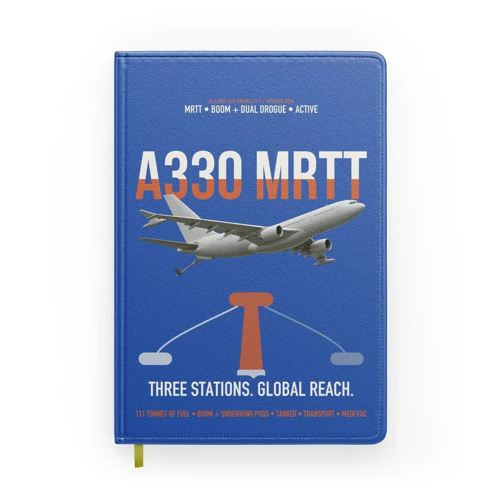Airbus A330 MRTT design on blue notebook