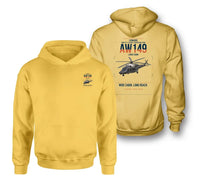 Thumbnail for Leonardo AW149 design on yellow double-side hoodie, double-side print