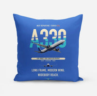 Thumbnail for Airbus A330-900neo design on blue pillow