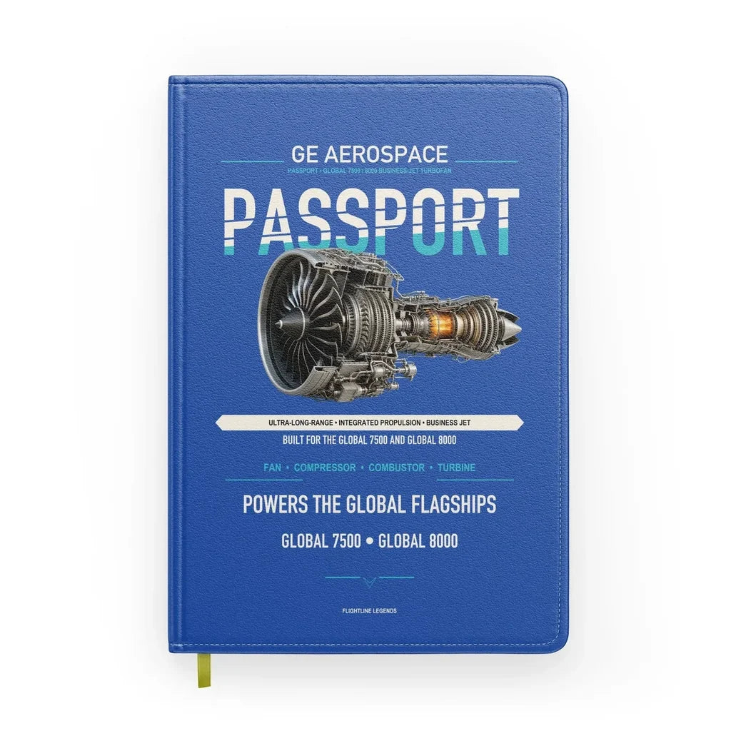 PASSPORT design on blue notebook