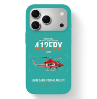 Thumbnail for SUBARU Bell 412EPX design on turquoise magsafe iphone case, for iPhone 17 Pro