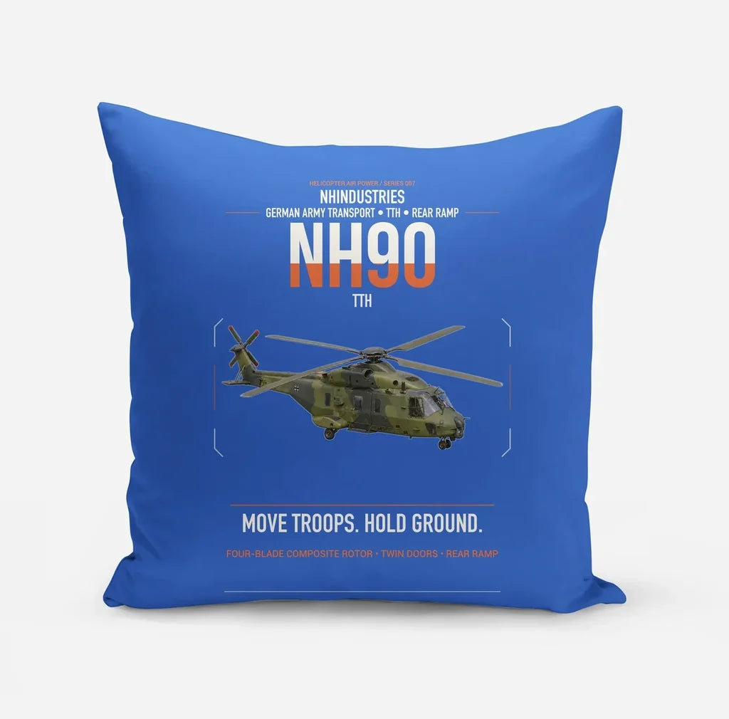 NHIndustries NH90 TTH design on blue pillow
