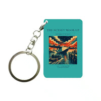 Thumbnail for VINTAGE G4277 - The Sunset Moor-Up - Designed Key Chain design on turquoise