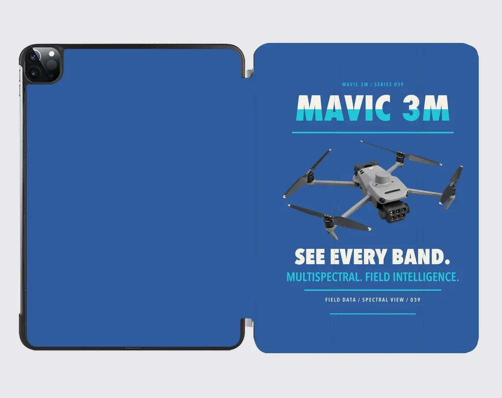 DJI Mavic 3 Multispectral design on blue ipad tablet case