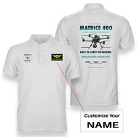 Thumbnail for DJI Matrice 400 design on white polo with custom name badge