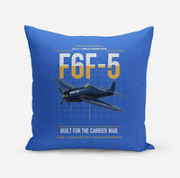 Thumbnail for F6F-5 Hellcat design on blue pillow