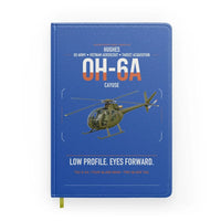 Thumbnail for Hughes OH-6A Cayuse design on blue notebook