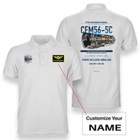 Thumbnail for CFM56-5C design on white polo with custom name badge