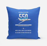 Thumbnail for Cessna Citation 550 - Citation II design on blue pillow