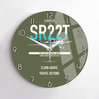 Thumbnail for Cirrus SR22T design on green army no frame wall clock