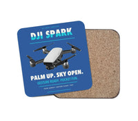 Thumbnail for DJI Spark design on blue 1 piece coaster