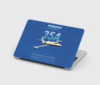 Thumbnail for Bombardier Learjet 35A design on blue MacBook case