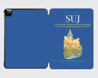 Thumbnail for Satu Mare International Airport (SUJ) design on blue ipad tablet case