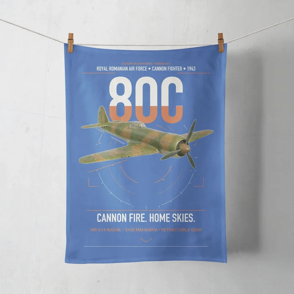 IAR 80C design on blue towel