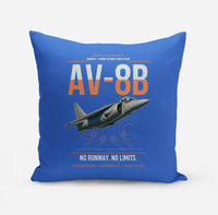 Thumbnail for AV-8B Harrier II design on blue pillow