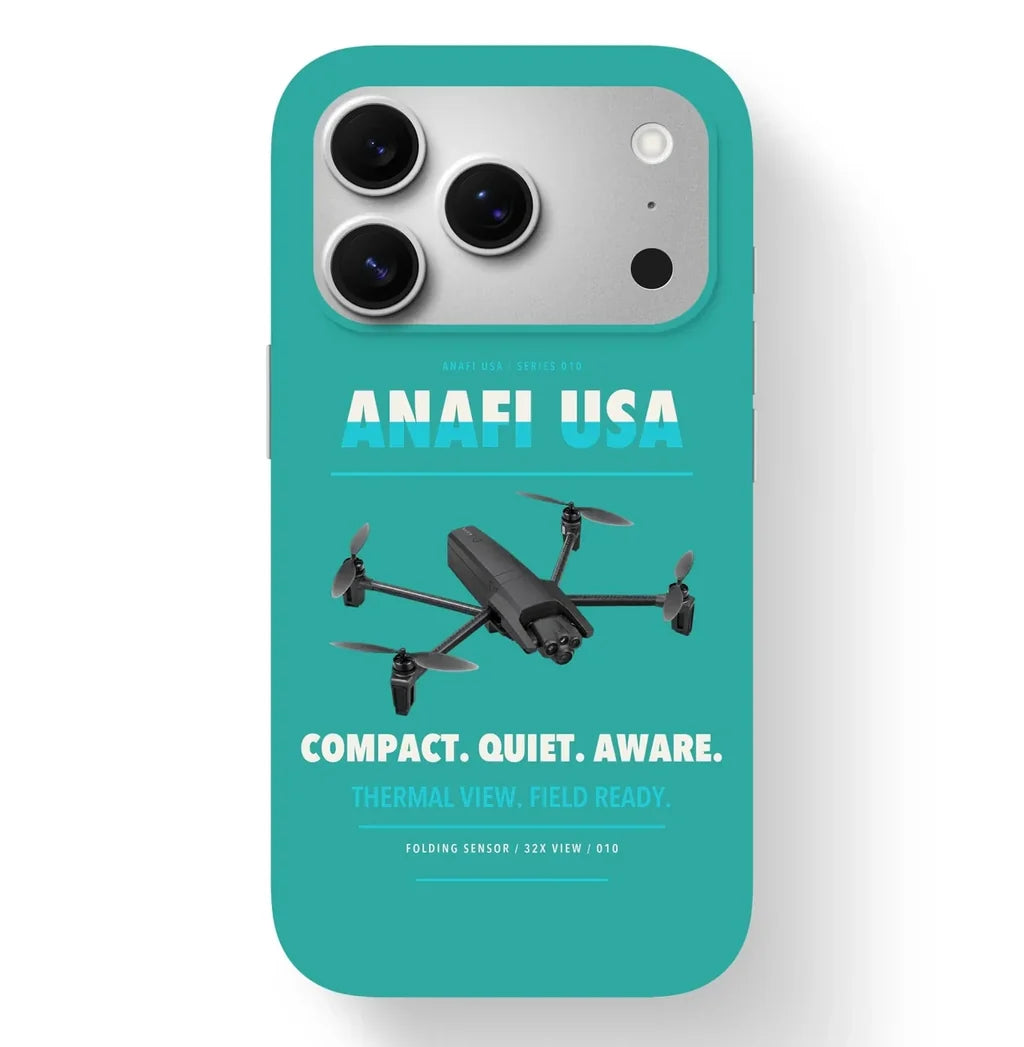 Parrot ANAFI USA Case design on turquoise iphone case