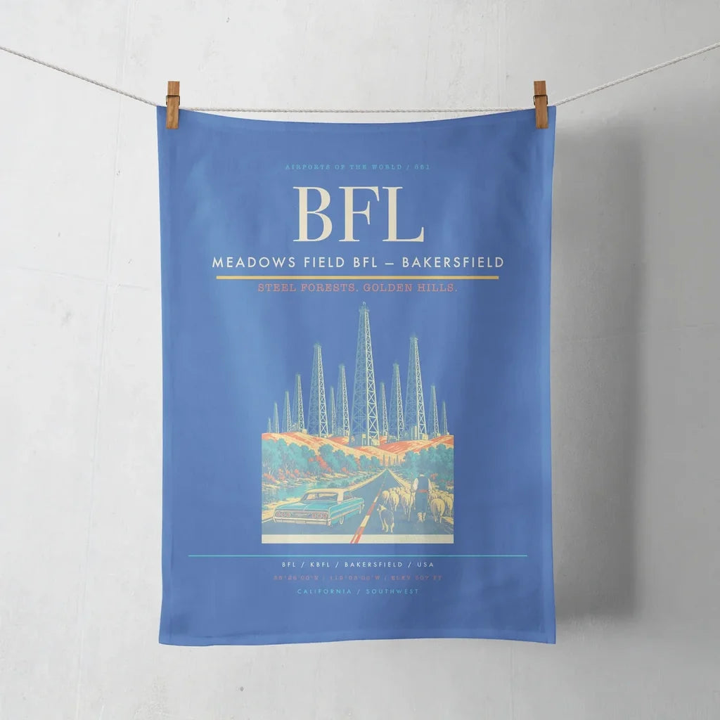 Meadows Field (BFL) design on blue towel