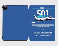 Thumbnail for Cessna 501 Citation I SP design on blue ipad tablet case